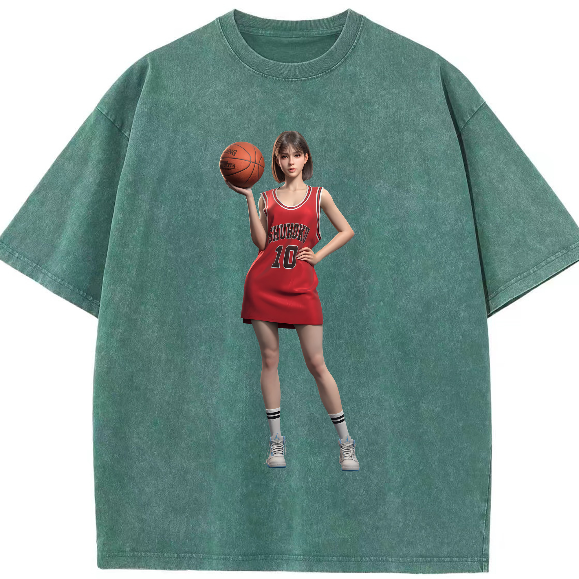 （画像用） SLAM DUNK／スラムダンク 綿100% ヴィンテージ風 半袖Tシャツ（フロントプリント）